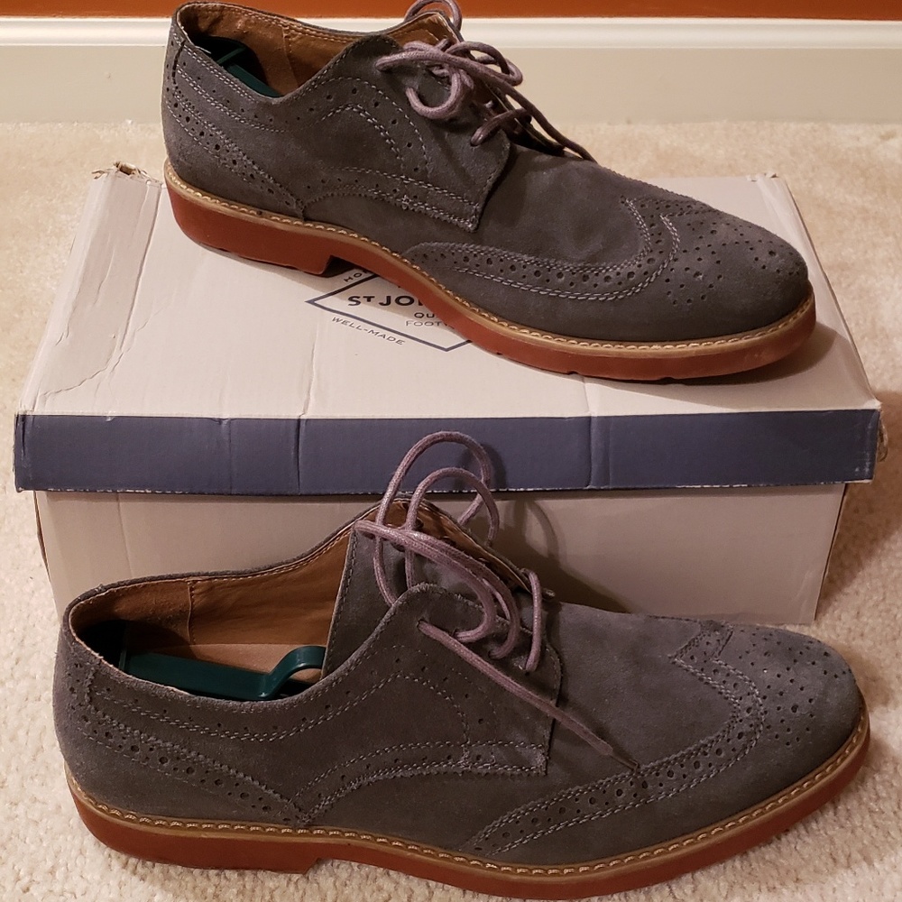 Saint Johns Bay Charcoal wingtip shoes